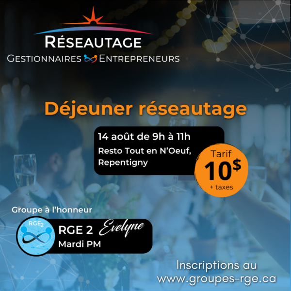 Déjeuner en présentiel d'août