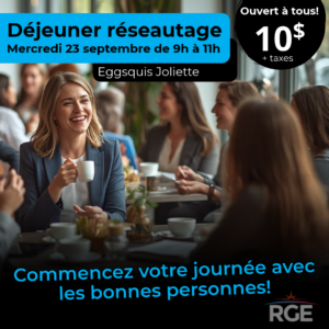 Réseautage présentiel à Joliette le 23 septembre 2026.