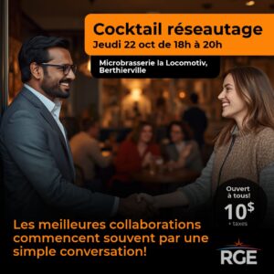 Cocktail réseautage en présentiel d'octobre